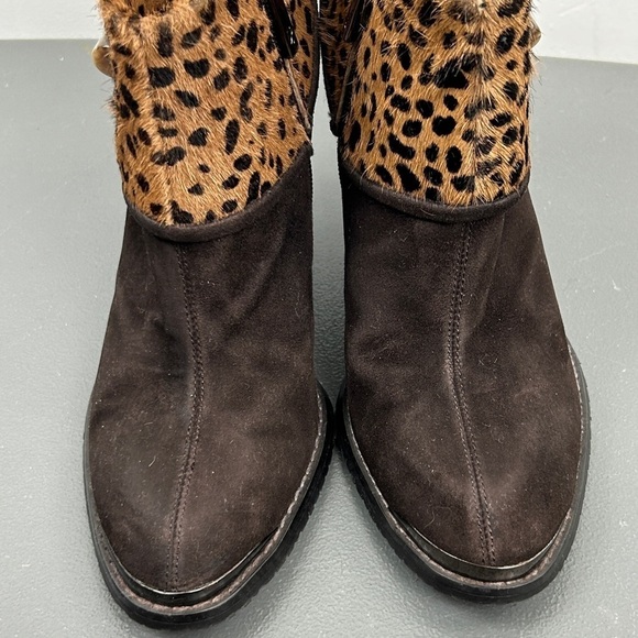Donald J Pliner Suede Leopard Print Boots - Picture 9 of 9